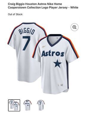 Craig Biggio Houston Astros Nike Home Cooperstown Collection Logo Player Jersey